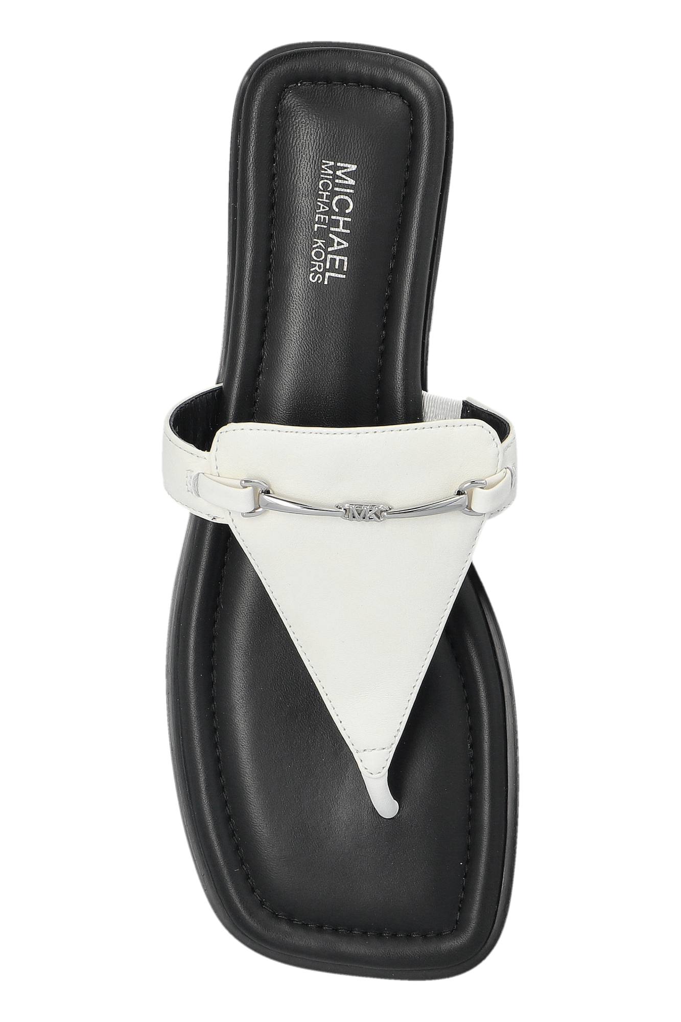 Michael kors black and white slides discount